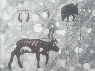 Cave Painting 8 multiplate etching