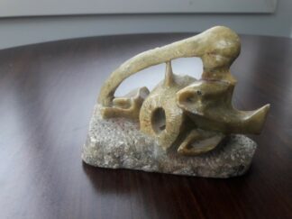 Hunters Homage b carving - soapstone