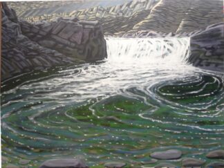 Tenkara 4 Christophers pool - acrylic on canvas 30x40