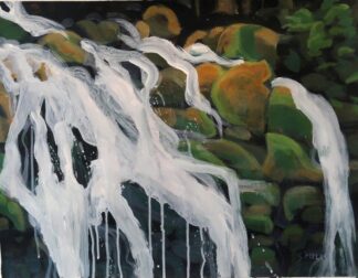 Transition to Zen - Falls 2 - acrylic on canvas